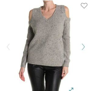 NWT Rebecca Minkoff Cold Shoulder Wool Blend Sweater Gray